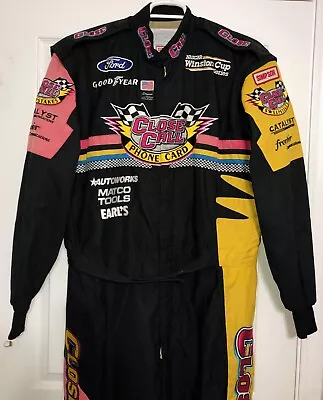 2XL Brett Bodine Nascar PIT CREW Firesuit Ford Racing Close Call Winston Cup VTG • $399.99