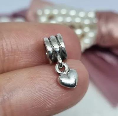 Genuine Pandora Silver Heart Dangle Charm 💕 925 ALE  R16 • £12.99