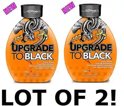 2 PACK Ed Hardy Upgrade To Black 1 Hour Power Bronzer Indoor Tanning Bed Lotion • $47.99