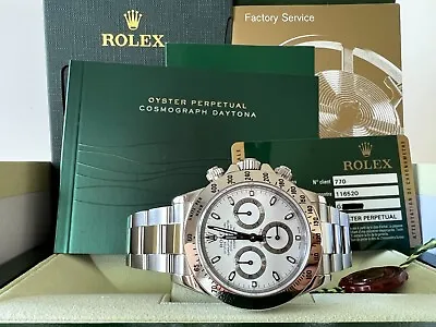 Rolex Cosmograph Daytona White Dial Serviced By Rolex Box & Papers 116520 • $45250.05