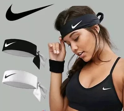 £14.49 • Buy 1 X Nike Tie Headband Bandana Dri Fit Tennis Gym Sports Nadal Black Official