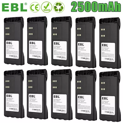 10x 2500mAh HNN9008 NI-MH Battery For MOTOROLA PRO5150 HT750 HT1250 GP328 HT1550 • $161.99