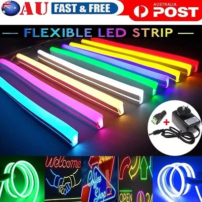 5/10/20M LED Strip Neon Rope Lights Waterproof Flex DC 12V Party Bar Decor Kit • $21.99