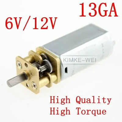 13mm 6V/12V DC 30 - 1200 RPM Mini Torque Gear Box Motor Reducer Reversible 13GA • $6.37