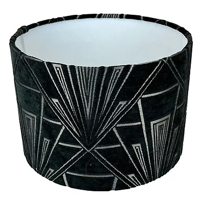 Gatsby Art Deco Handmade Lampshade In Black • £34