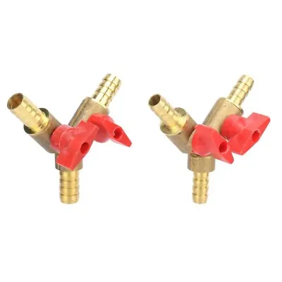 8mm/10mm Hose Y 3-Way Brass Shut Off Ball Valve For Fuel Air Water Gas • $11.48