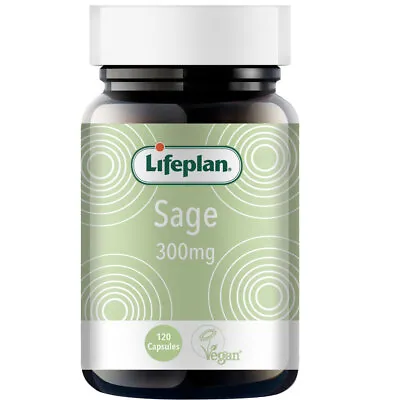 Lifeplan Sage 300mg - 120 Veg. Capsules Additive Free • £11.50