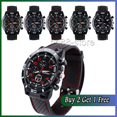 £3.79 • Buy Mens Watches Sports Wrist Kids Boys Army Silicon Strap Quartz Cheap Men Watch UK