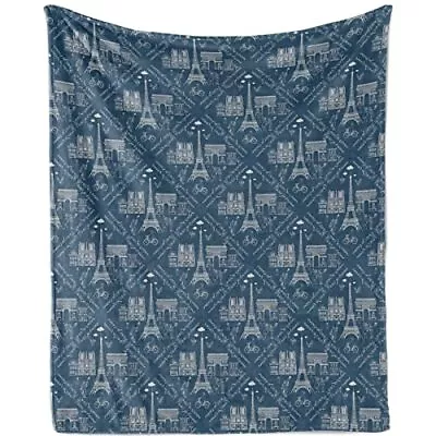 Eiffel Tower Throw Blanket Paris Tower Blanket Flannel Fleece Blanket Soft Co... • $48.92