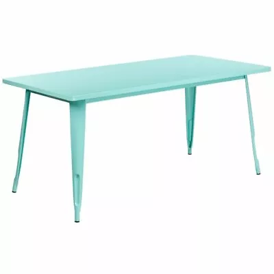 Flash Furniture 31.5  X 63  Metal Dining Table In Mint Green • $325.99