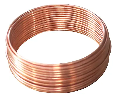 25 Ft. Uncoated Bare Solid Copper Wire (Dead Soft) Choose Gauges (8 Ga. Coil 25 • $55.40