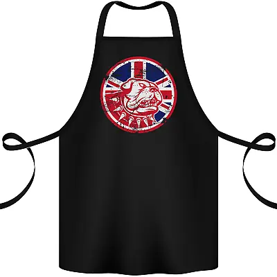 Union Jack British Bulldog St Georges Day Cotton Apron 100% Organic • £12.99