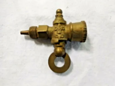 Antique ~  Brass Gas Valve With Fleur De Lis Design Valve Turns Freely     #2616 • $19.99