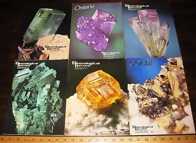 MINERALOGICAL RECORD MAGAZINE 1982  Vol 13 All 6 Issues Complete Mineralogy Mine • $44.95