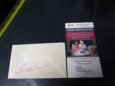 Paul Daffy Dean Signed Index Card JSA Cert • $120