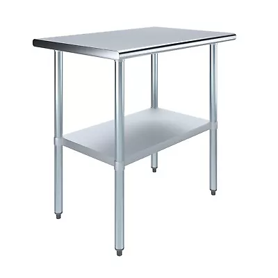 24 In. X 36 In. Stainless Steel Work Table | Metal Utility Table • $189.95