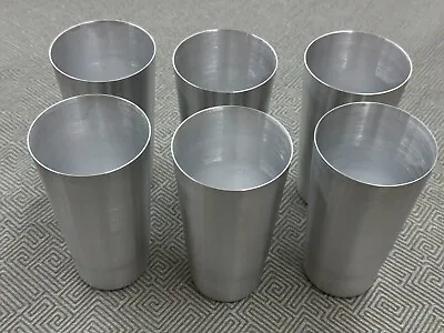 NEW 6 Pcs Aluminum Tumblers Drinking Glasses Vintage Retro Metal Cup 12 Fl Ounce • $16.16