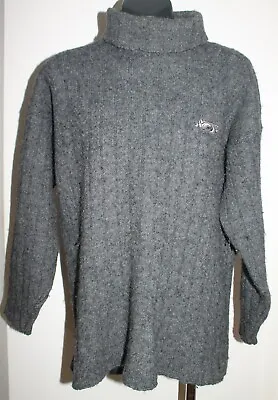 Vintage Piping Hot Turtle Neck Pure Wool Jumper Pullover Size XL Surf Grey • $96.50