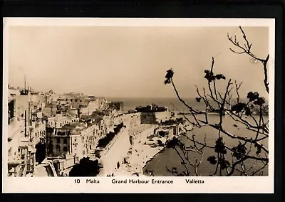 Malta Valletta Grand Harbour Entrance Real Photo Postcard E20c - 21 • £1