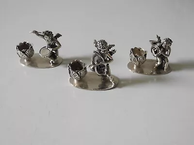 3 X Small Silver Candle Stand Musicians 925s • £3.08