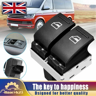 Electric Power Window Switch ABS Interior Window Regulator For VW Transporter • £8.93