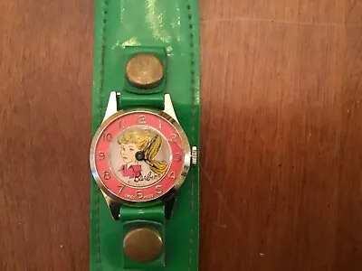 Rare Vintage Barbie Wide Band 1963 Wind-up Wrist Watch 8” Original  Working • $68