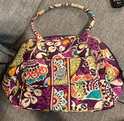 Vera Bradley Glenna Shoulder Bag Purse  Plum Crazy   Tote Handbags Retired • $41