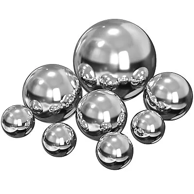8 Pcs Stainless Steel Decorative Balls For Centerpiece Bowls Assorted Size Me... • $32.51