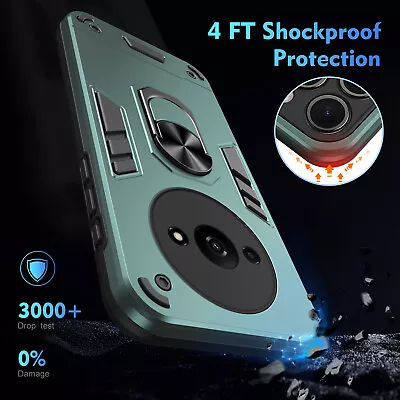 For XiaoMi RedMi A3 Shockproof Hybrid Armor Anti-Slip KickStand Hard Case Cover • $22.99