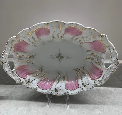 C.T. Germany Carl Tielsch Porcelain Co. Gold Trimmed Scalloped Serving Bowl • $59.99