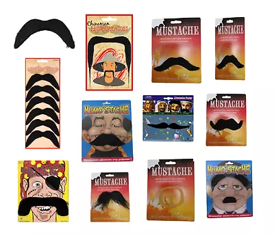 Fancy Dress Moustache Facial Hair Photo Booth Party Self Adhesive Stick On China • £2.99