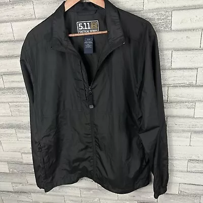 511 Tactical Series Full Zip Windbreaker Jacket Medium Black 5.11 Lightweight • $27