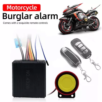 Motorcycle Scooter ATV Security Alarm System Car Anti-theft Remote Control Star • $15.79