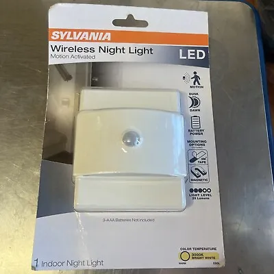  Sylvania Wireless Motion Activated LED Night Light - Battery Operated - White • $10
