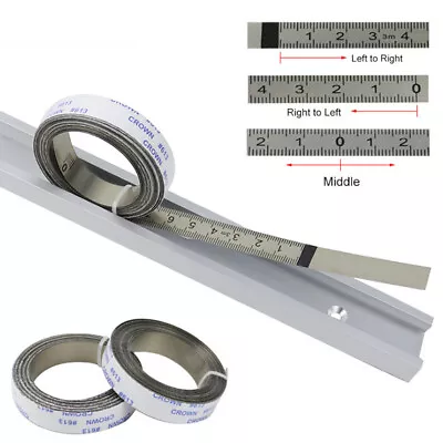 Stainless Steel Miter Track Tape Measure Self Adhesive Metric Scale Ruler 1M-3M • $11.99