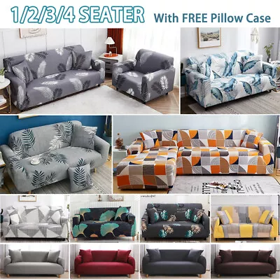 Sofa Covers 1 2 3 4 Seater High Stretch Lounge Slipcover Protector Couch Cover • $15.49