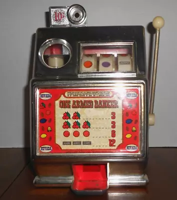 $39 • Buy VTG  1970,  One Armed Banker Novelty Slot Machine Medley Mfg 10 Cent Las Vegas