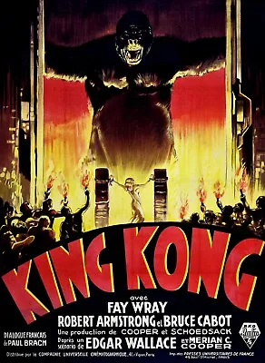 Home Wall Art Print - Vintage Movie Film Poster - KING KONG - A4A3A2A1A0 • £29.99