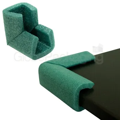 12 X 45-60mm FOAM EDGE U CORNERS PROTECTORS D PROFILES FURNITURE FRAMES ETC • £11.98