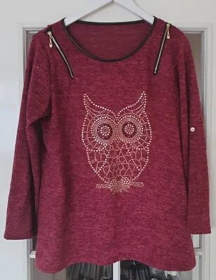 £2 • Buy Women's Owl Jumper Size 14