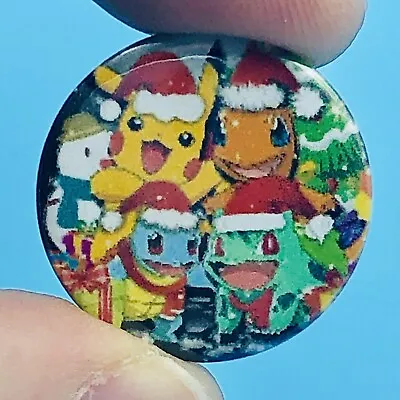 £1 • Buy Pokemon Pikachu Christmas Button Pin Badge