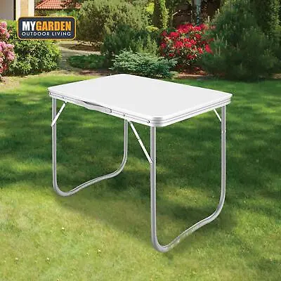 £19.99 • Buy Folding Utility Camping Table Portable Aluminium Garden Patio Picnic Festival 