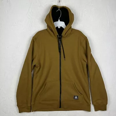 Matix Mens Hoodie Sweatshirt Size Large Cotton Blend Full Zip Beige • $17.95