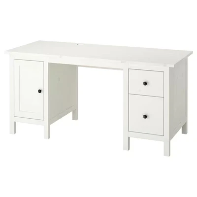 £10 • Buy Office / Bedroom / Computer Desk - IKEA Hemnes Desk In White Satin RRP £299