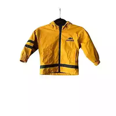Menemsha Blues Kids Martha's Vineyard Hooded Raincoat Long Sleeve Yellow Size 3T • $18