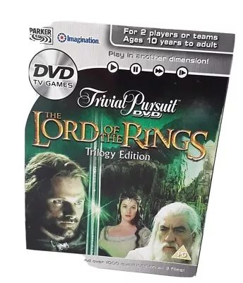 Trivial Pursuit DVD Lord Of The Rings Trilogy Edition Game Parker Games Complete • £6.99