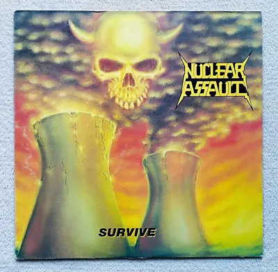 NUCLEAR ASSAULT . Survive LP  1.Press 1988 Metallica Slayer Exodus Sodom Kreator • $99