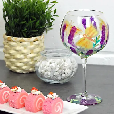 Lynsey Johnstone Hand Painted Copa Gin & Tonic Glasses Cocktail Balloon Glass • £11.95