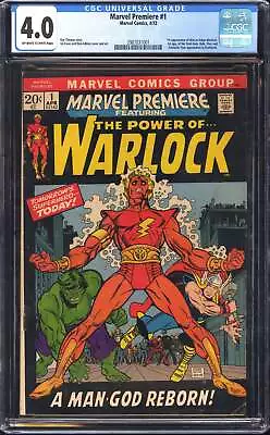 1972 Marvel Premiere 1 CGC 4.0 - 1ST APPEARANCE OF WARLOCK! No Reserve WOW GEM L • $29.99