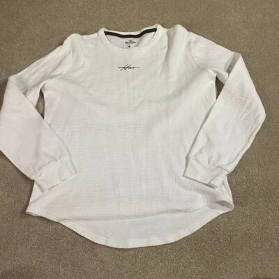 $17.92 • Buy Hollister California T Shirt Adult Size Small S White Crew Neck Long Sleeve